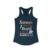 "Sedate them" Women's Ideal Racerback Tank