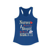"Sedate them" Women's Ideal Racerback Tank