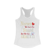 "Sedate them" Women's Ideal Racerback Tank